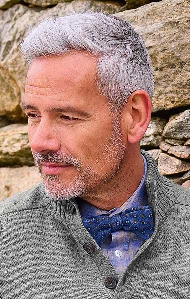 Men's Italian Wool Floral Bow Tie