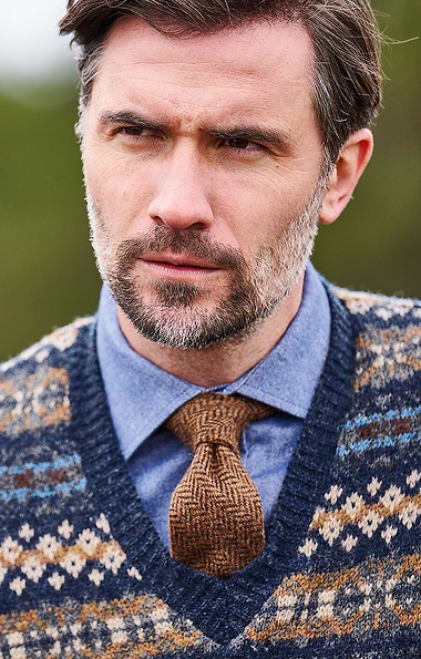 Men's Shetland Herringbone Tie