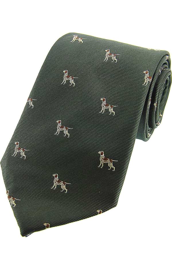 Men's Dogs Woven Silk Tie