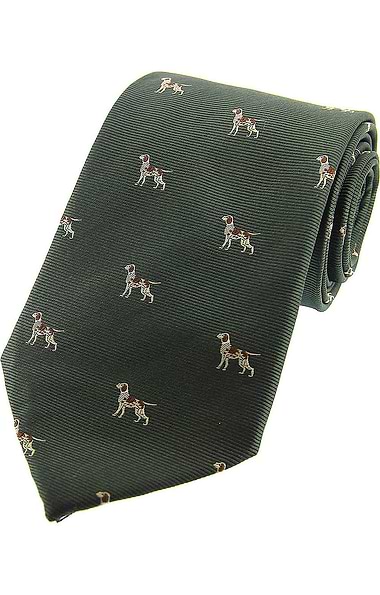 Men's Dogs Woven Silk Tie