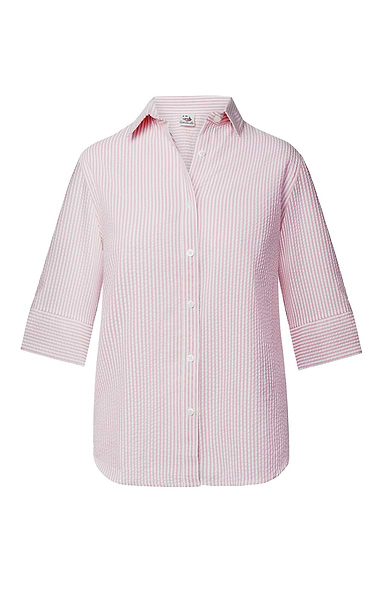 Ladies 3\\4 Sleeve Seersucker