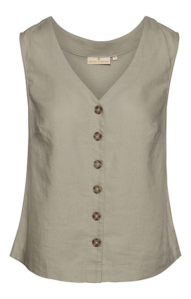 Ladies Linen Rich Sleeveless Blouse