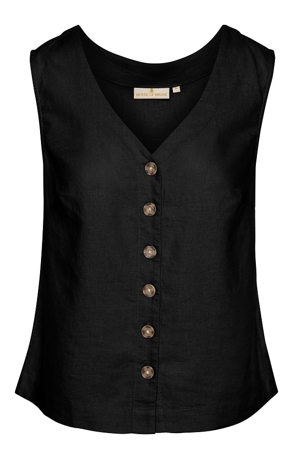 Ladies Linen Rich Sleeveless Blouse