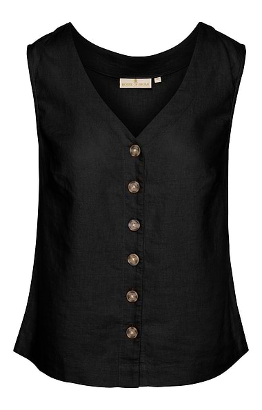 Ladies Linen Rich Sleeveless Blouse