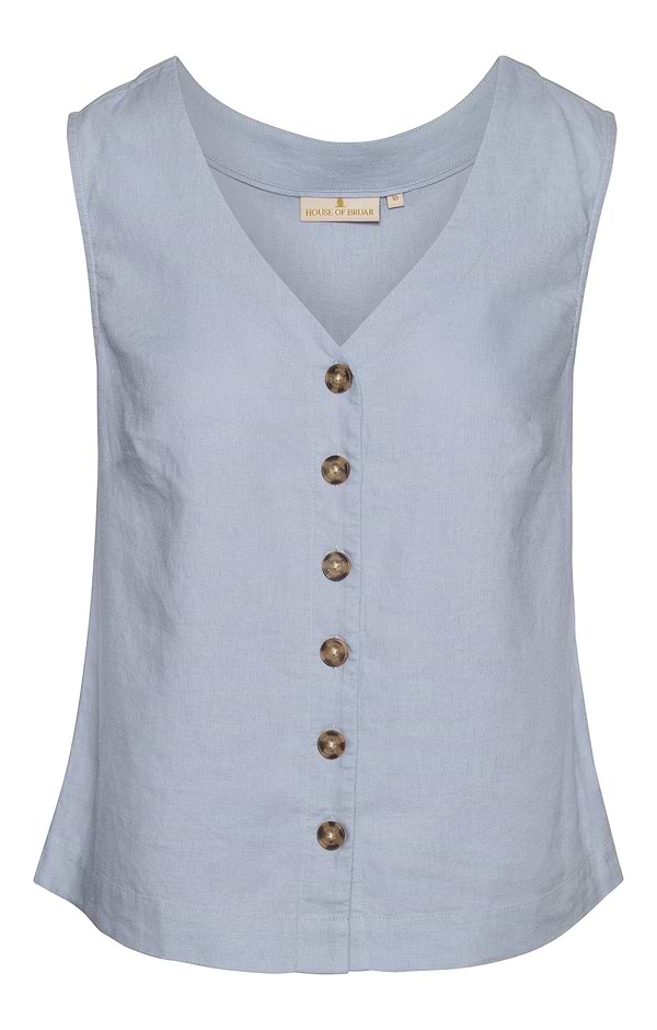 Ladies Linen Rich Sleeveless Blouse