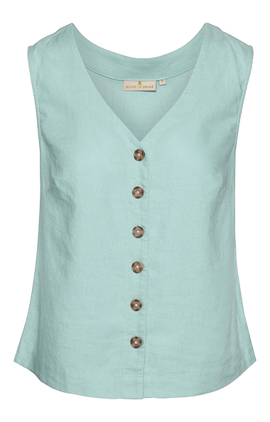 Ladies Linen Rich Sleeveless Blouse