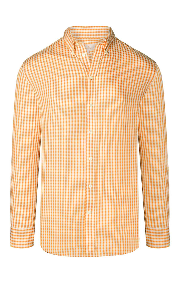 Men's Cotton Button Down Gingham Shirt
