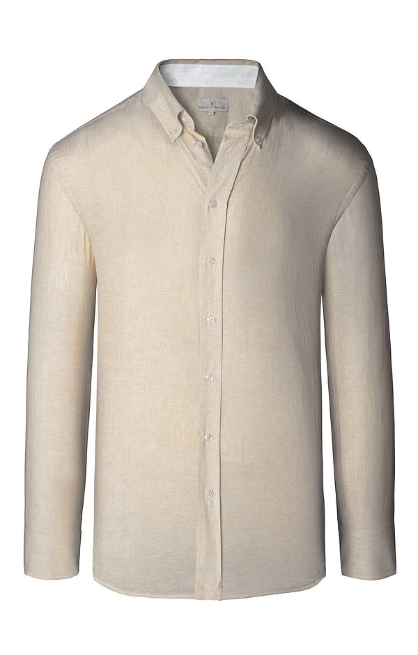 Men's Linen and Cotton Button Down Shirt
