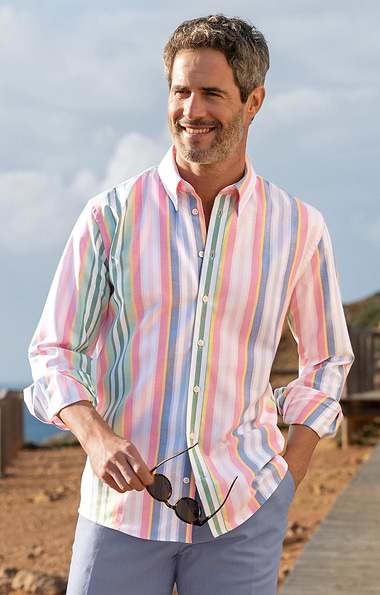 Men's Button Collar Oxford Shirt