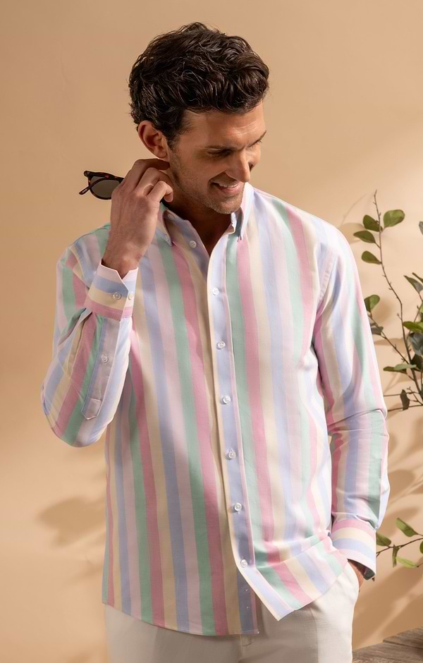 Men's Button Collar Oxford Shirt