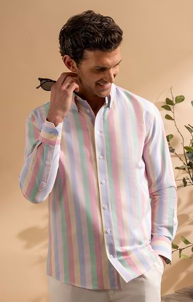 Men's Button Collar Oxford Shirt