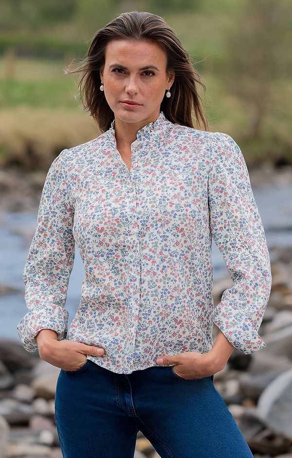 Ladies Frill Cotton Shirt