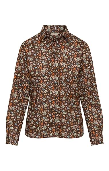 Ladies Printed Needlecord Shirt