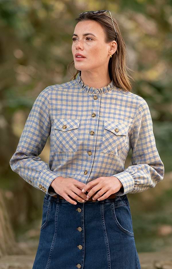 Ladies Cotton & Wool Western Shirt