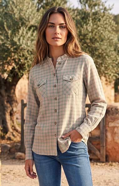 Ladies Cotton & Wool Western Shirt
