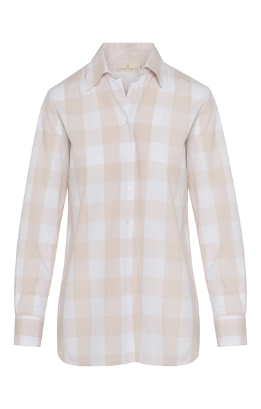 Ladies Oversized Gingham Shirt