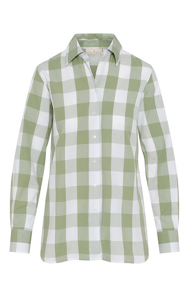 Ladies Oversized Gingham Shirt