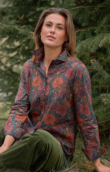 Ladies Classic Cotton Blouse Made with Liberty Fabric
