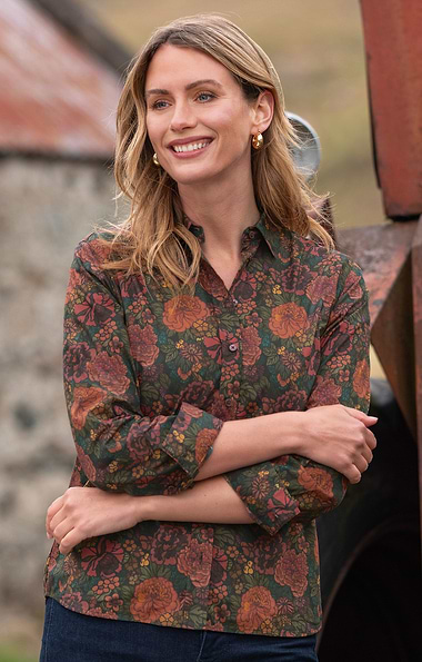 Ladies Classic Cotton Blouse Made with Liberty Fabric