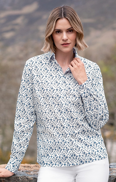 Ladies Classic Cotton Blouse Made with Liberty Fabric