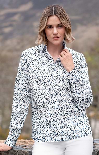 Ladies Classic Cotton Blouse Made with Liberty Fabric