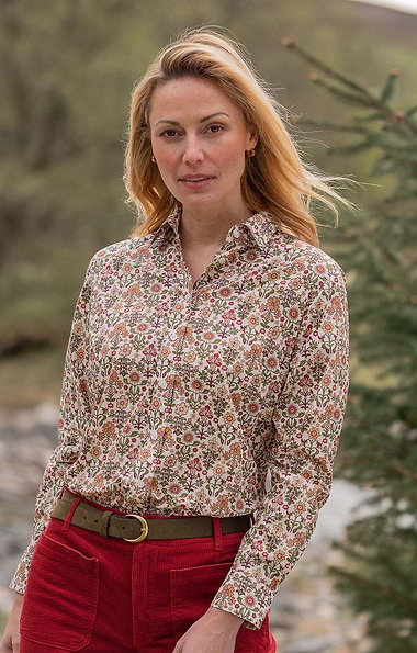 Ladies Classic Cotton Blouse Made with Liberty Fabric