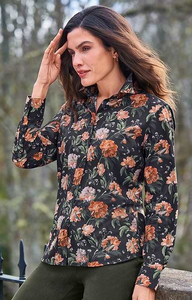 Ladies Classic Cotton Blouse Made with Liberty Fabric