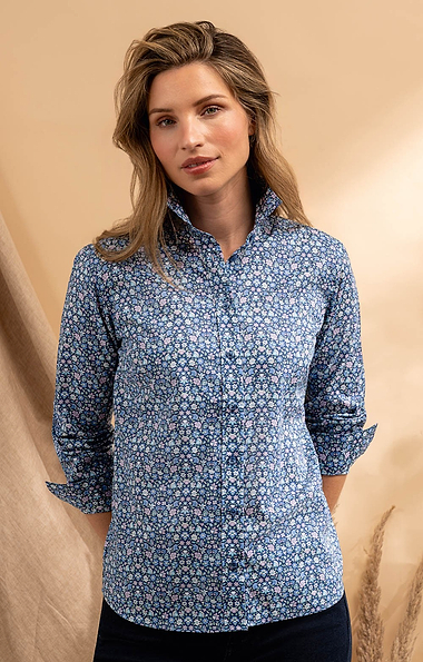 Ladies Classic Cotton Blouse Made with Liberty Fabric