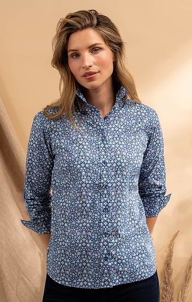 Ladies Classic Cotton Blouse Made with Liberty Fabric