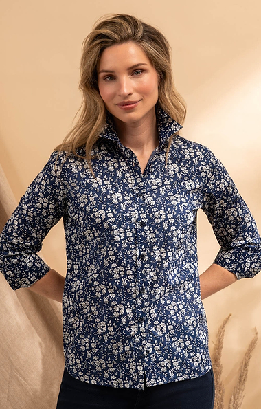 Ladies Classic Cotton Blouse Made with Liberty Fabric