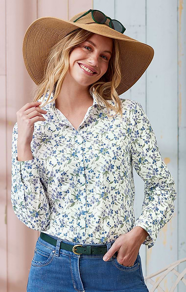 Ladies Classic Cotton Blouse Made with Liberty Fabric