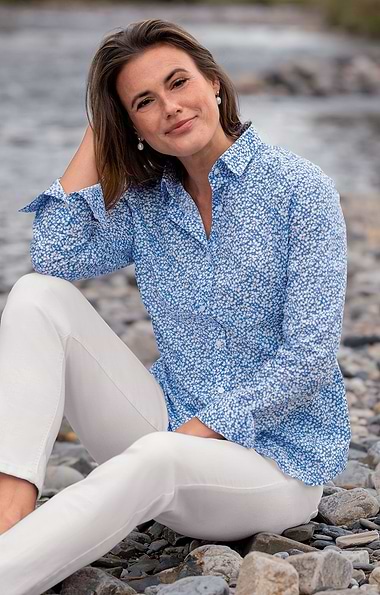 Ladies Classic Cotton Blouse Made with Liberty Fabric