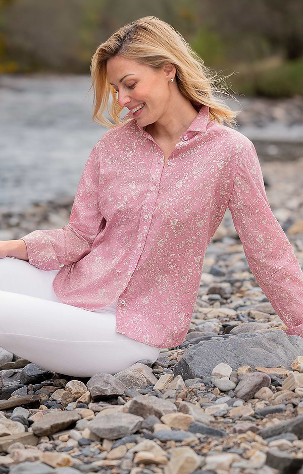 Ladies Classic Cotton Blouse Made with Liberty Fabric