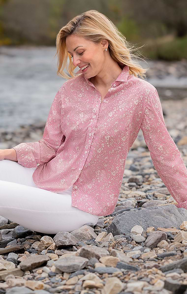 Ladies Classic Cotton Blouse Made with Liberty Fabric