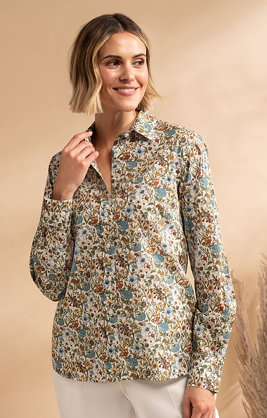 Ladies Classic Cotton Blouse Made with Liberty Fabric