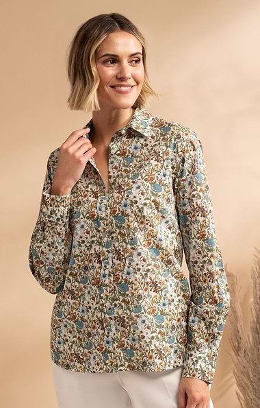 Ladies Classic Cotton Blouse Made with Liberty Fabric