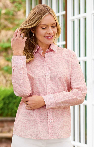Ladies Classic Cotton Blouse Made with Liberty Fabric