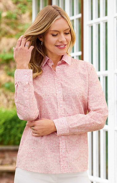 Ladies Classic Cotton Blouse Made with Liberty Fabric