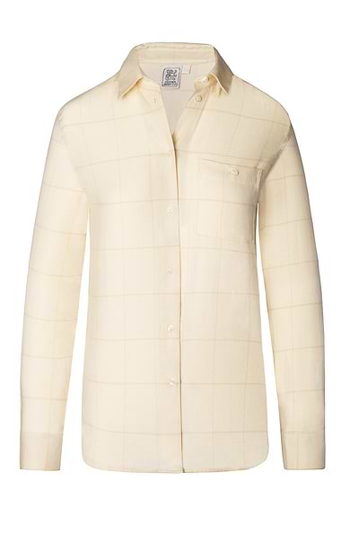 Ladies Open Check Brushed Cotton Shirt