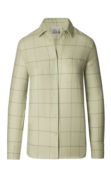 Ladies Open Check Brushed Cotton Shirt