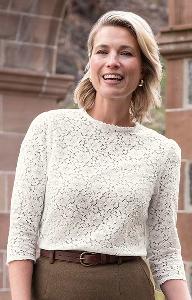 Ladies Crew Lace Blouse