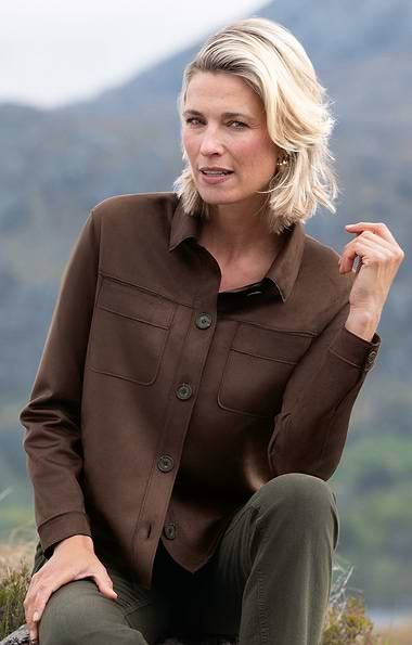 Ladies Faux Suede Shirt