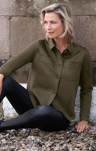 Ladies Faux Suede Shirt