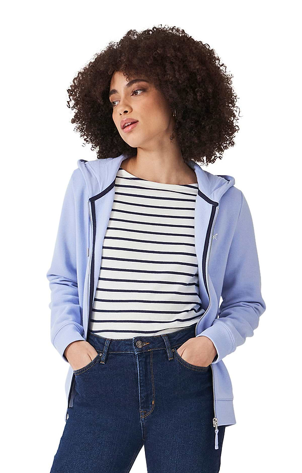 Ladies Crew Clothing Zip-Through Hoodie