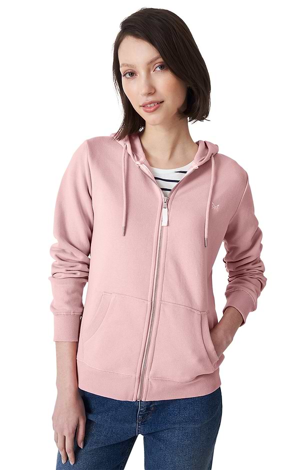 Ladies Crew Clothing Zip-Through Hoodie