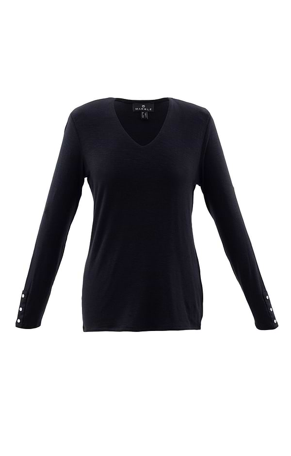 Ladies Marble V-Neck Sweater