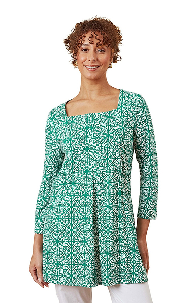 Ladies Adini Cotton Jersey Tile Print Tunic