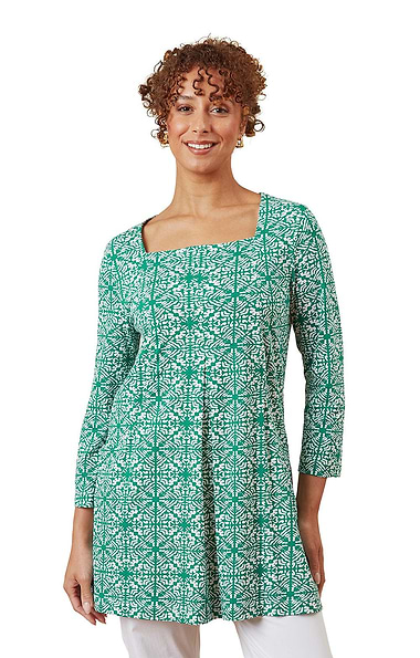Ladies Adini Cotton Jersey Tile Print Tunic
