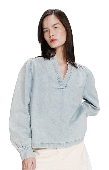 Ladies Grace & Mila Valory Denim Blouse