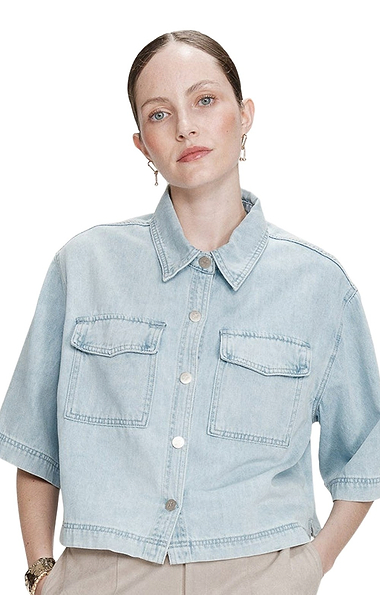 Ladies Grace & Mila Vita Boxy Denim Shirt